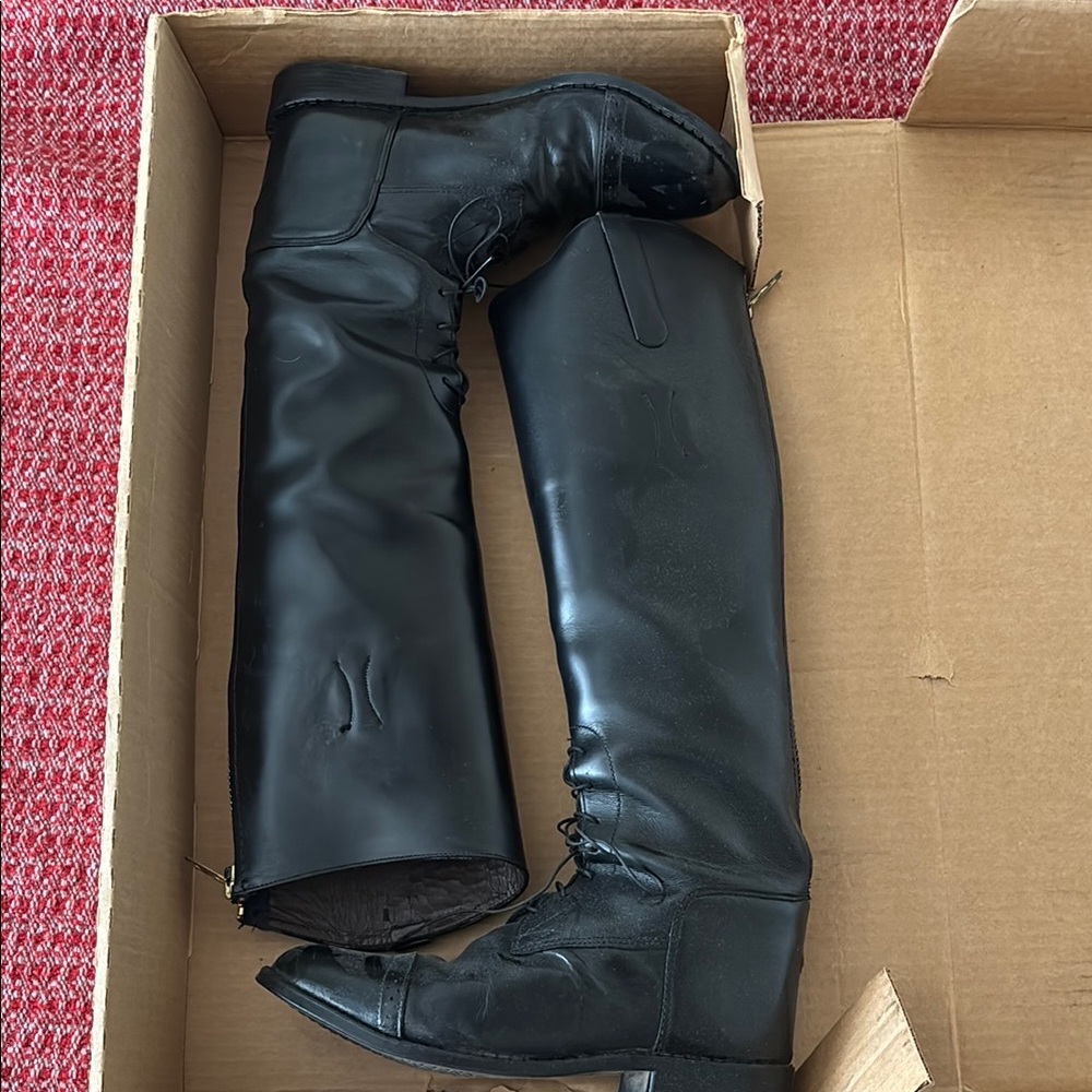 Black Tall Hunter Riding Boots